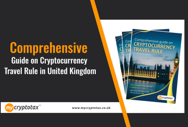self assessed tax return tax returns self assessment cgt uk capital gain uk uk capital gains tax deadline self assessment deadline for self assessment self assessment deadlines cgt tax rates crypto tax uk crypto taxes uk cryptocurrencies tax uk cryptocurrency taxation uk cryptocurrency taxes uk crypto taxation uk crypto uk taxes tax for cryptocurrency uk cryptocurrency and tax uk crypto tax crypto tax calculator free crypto crypto taxes calculator tax calculator with capital gains uk tax calculator capital gains capital gains taxes calculator crypto calculators Crypto tax compliance Cryptocurrency tax services Bitcoin tax specialists Ethereum tax advisors Crypto tax consultants Tax implications of cryptocurrency Crypto accounting experts Cryptocurrency tax reporting Cryptocurrency tax optimization Crypto tax advice London Cryptocurrency tax experts in the UK Crypto tax return assistance Cryptocurrency capital gains tax Cryptocurrency accountants near me Cryptocurrency tax advisor uk Cryptocurrency tax investigation Cryptocurrency tax planning Crypto tax return preparation Crypto accounting for businesses Crypto tax reporting requirements Crypto tax relief in the UK Cryptocurrency tax implications for traders Crypto tax services for investors Crypto tax consultancy London Cryptocurrency accounting and bookkeeping Crypto tax experts for startups Cryptocurrency tax FAQ UK crypto tax advisory firm Crypto tax advisory services Crypto tax accountant in UK, Comprehensive guide on Cryptocurrency Travel Rule in United Kingdom CryptoUK Trade Association We are excited to announce the launch of the Travel Rule Good Practices Guide (TRGPG) by CryptoUK. Since 2018, My Crypto Tax has been a proud community member of CryptoUK. Founded in early 2018, CryptoUK serves as the UK's self-regulatory trade association for the cryptoasset sector. Our members, which include leading companies from across the industry, believe that cryptoassets can revolutionize financial transactions, benefiting consumers, businesses, and enhancing security. Travel Rule Good Practices Guide (TRGPG) Authored by CryptoUK's Travel Rule Working Group, this comprehensive document aims to equip Virtual Asset Service Providers (VASPs), cryptoasset businesses, and digital asset industry participants with a thorough understanding of the Travel Rule and its implementation in the UK. The guide offers an in-depth look at how our Working Group members are achieving compliance amidst regulatory inconsistencies and provides valuable insights into overcoming related challenges. Key Features of the TRGPG: • Counterparty VASP due diligence considerations • Regulatory obligations and strategies for managing withdrawal and deposit flows • The regulatory framework for unhosted wallets, including associated risks and potential mitigations What is Cryptocurrency Travel Rule? Starting on September 1, 2023, the United Kingdom is implementing the 'Cryptocurrency Travel Rule.' This regulation requires cryptocurrency businesses to gather, verify, and share specific details about cryptocurrency transfers. It is part of global initiatives to combat money laundering and terrorist financing, as advocated by the Financial Action Task Force (FATF). The FATF, which sets the global standards for anti-money laundering and counter-terrorist financing, recommended this rule (FATF Recommendation #16) for Virtual Asset Service Providers (VASPs). It mandates that VASPs exchange information about the identities of both the senders and recipients in cryptocurrency transactions exceeding $1,000. The Travel Rule aims to increase transparency in cryptocurrency transfers, making it more difficult for criminals to use cryptocurrencies for illegal activities. It aligns with the FATF’s recommendations and follows amendments to the UK Money Laundering Regulations in July 2022 (specifically, Part 7A of the 2017 Regulations). Under these new regulations, UK-based crypto businesses must withhold certain transfers, especially if the sender or recipient is in a country without similar rules. These measures are part of a broader effort to strengthen the regulatory framework for cryptocurrency transactions in the UK.