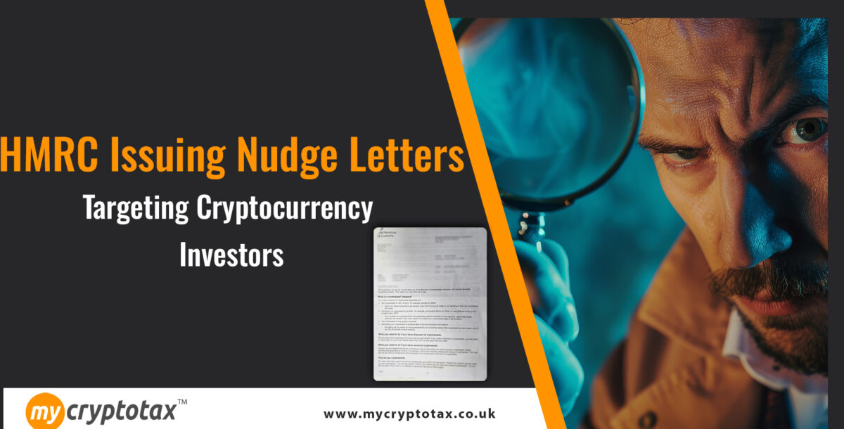 • HMRC cryptocurrency tax • Nudge letter crypto • Capital Gains Tax on cryptocurrency • HMRC nudge letters • Cryptocurrency tax UK • Crypto tax advisor • Cryptocurrency investors tax guide • UK crypto tax laws • Tax on cryptocurrency trading • Crypto capital gains tax HMRC Learn how HMRC is targeting cryptocurrency investors with crypto nudge letters, why it's happening, and how to stay compliant with UK crypto tax laws. HMRC Issuing Nudge Letters Targeting Cryptocurrency Investors