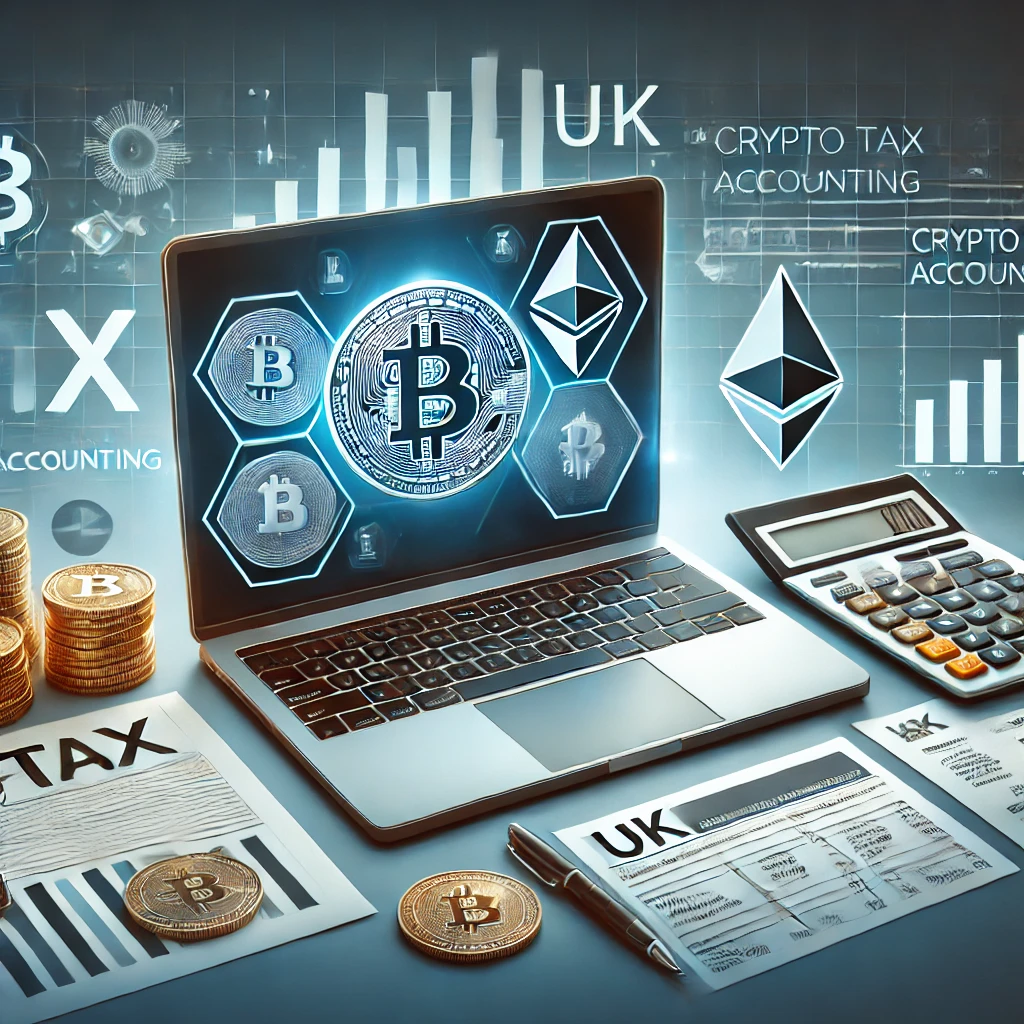 DALL%C2%B7E-2025-01-06-19.20.41-A-professional-and-visually-appealing-square-image-for-a-UK-based-crypto-tax-accounting-service.-The-design-features-a-sleek-laptop-displaying-cryptoc Simplify Your Crypto Tax Journey with the Leading Crypto Tax Accountant in the UK